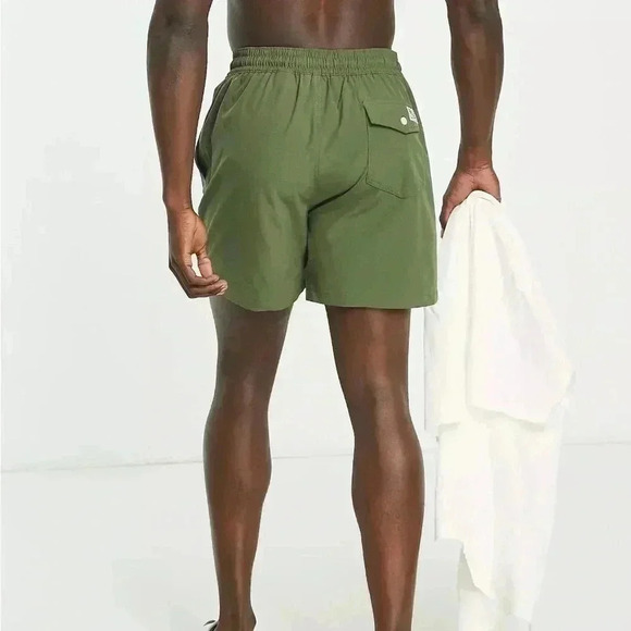 Polo Ralph Lauren Traveler icon logo swim shorts in olive green XXL - Picture 3 of 12